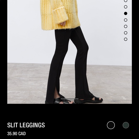 ZARA SLIT LEGGINGS - Picture 3 of 6